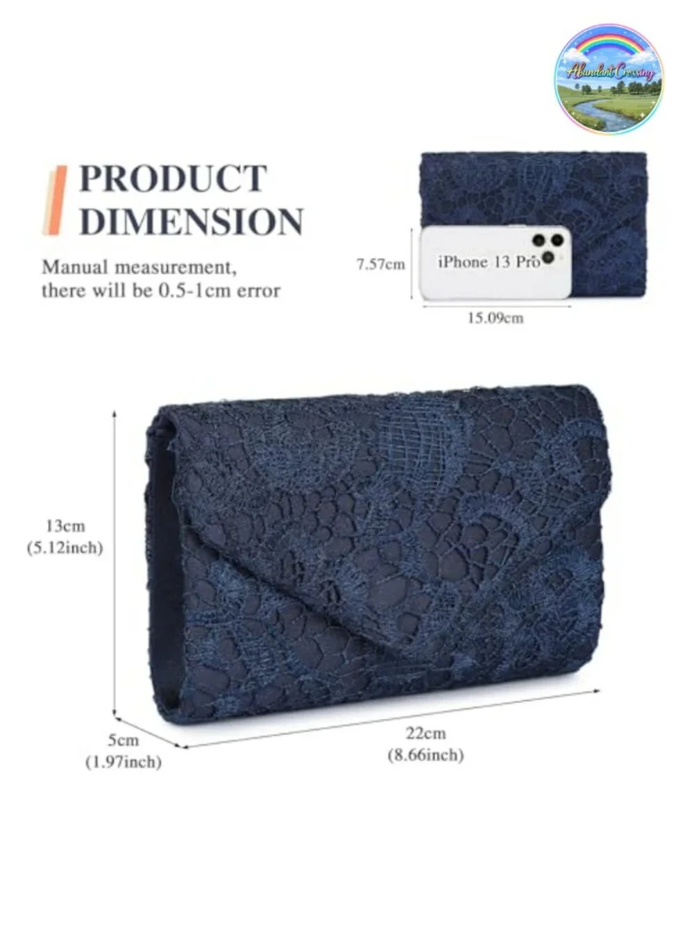 Elegant Envelope Lace Clutch Purse for Formal Wedding Party Crossbody Bag